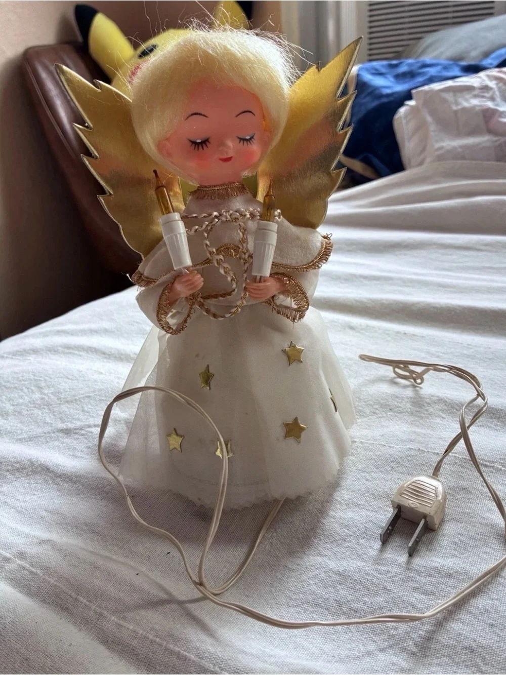Vintage Pier 1 Imports Angel Christmas Tree Topper MCM 1960’s 1970’s Japan WORKS